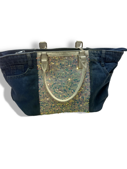 Borsa Denim white